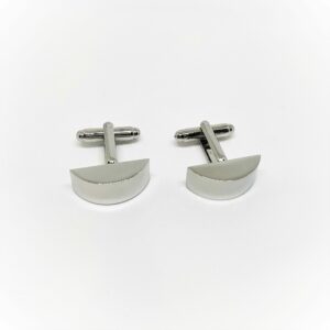 Solid stainless steel curved cufflinks Adelaide, SA