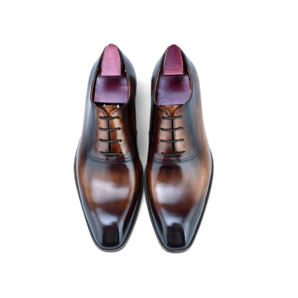 Malvern Lace-up Shoe with Patina. Made-to-order F64-NG1 - Image 4