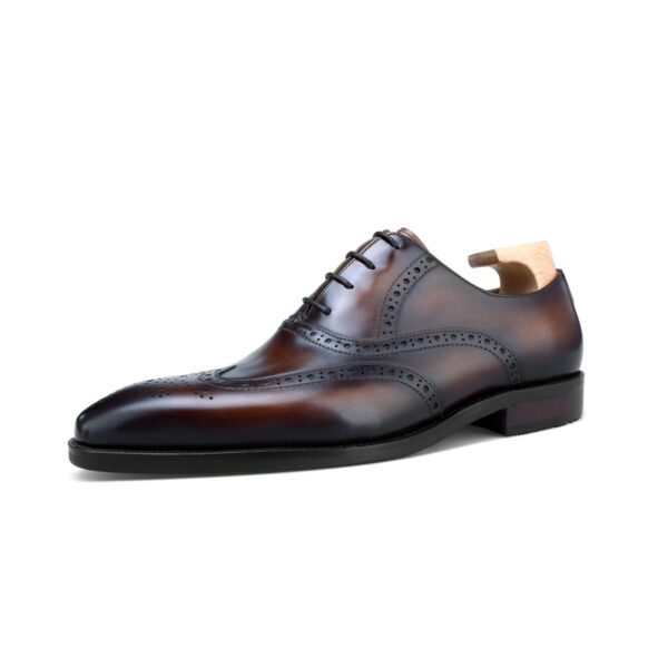 Wimbledon Lace-up Shoe with Patina. Made-to-order F8-A1H - Image 5