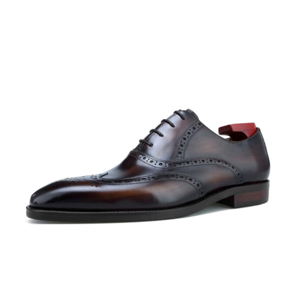 Wimbledon Lace-up Shoe with Patina. Made-to-order F8-A1H - Image 3