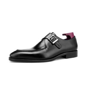 Muswell Single Monk Strap Shoe with Patina. Made-to-order F8-KB10