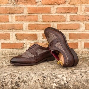 Cádiz Long Wingtip Blucher – Made in Spain | Croco Leather & Tweed